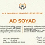 ACİL DURUM KRİZ YÖNETİMİ EĞİTİCİ EĞİTİMİ