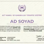 ACT KABUL VE KARARLILIK TERAPİSİ EĞİTİMİ