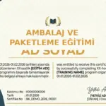 AMBALAJ VE PAKETLEME EĞİTİMİ
