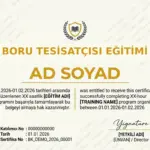 BORU TESİSATÇISI EĞİTİMİ