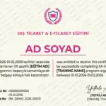 DIŞ TİCARET & E-TİCARET EĞİTİMİ