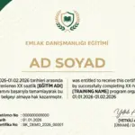 EMLAK DANIŞMANLIĞI EĞİTİMİ