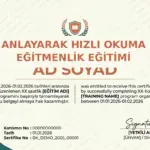 ANLAYARAK HIZLI OKUMA EĞİTMENLİK EĞİTİMİ