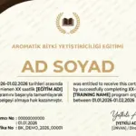 AROMATİK BİTKİ YETİŞTİRİCİLİĞİ EĞİTİMİ