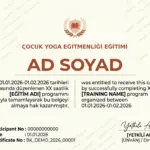 ÇOCUK YOGA EĞİTMENLİĞİ EĞİTİMİ