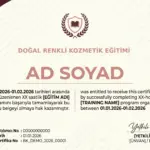 DOĞAL RENKLİ KOZMETİK EĞİTİMİ