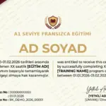 A1 SEVİYE FRANSIZCA EĞİTİMİ