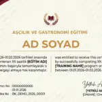 AŞÇILIK VE GASTRONOMİ EĞİTİMİ
