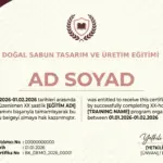 DOĞAL SABUN TASARIM VE ÜRETİM EĞİTİMİ
