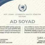 IATF 16949 - OTOMOTİV KALİTE YÖNETİM SİSTEMİ