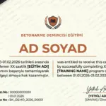 BETONARME DEMİRCİSİ EĞİTİMİ