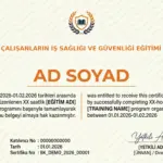 ÇALIŞANLARIN İŞ SAĞLIĞI VE GÜVENLİĞİ EĞİTİMİ