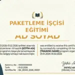 PAKETLEME İŞÇİSİ EĞİTİMİ
