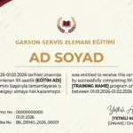 GARSON SERVİS ELEMANI EĞİTİMİ