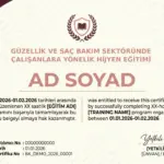 GÜZELLİK VE SAÇ BAKIM SEKTÖRÜNDE ÇALIŞANLARA YÖNELİK HİJYEN EĞİTİMİ
