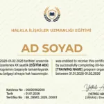HALKLA İLİŞKİLER UZMANLIĞI EĞİTİMİ