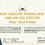 SAP LOJİSTİK MODÜLLERİ (MM-PP-SD) EĞİTİMİ