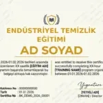 ENDÜSTRİYEL TEMİZLİK EĞİTİMİ