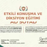 ETKİLİ KONUŞMA VE DİKSİYON EĞİTİMİ