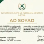 GAYRİMENKUL SATIŞ VE PAZARLAMA YÖNETİMİ EĞİTİMİ