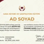 GIDA HİJYENİ VE SANİTASYON EĞİTİMİ