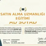 SATIN ALMA UZMANLIĞI EĞİTİMİ