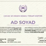 ÇOCUK VE ERGEN ODAKLI TERAPİ EĞİTİMİ