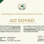 GAYRİMENKUL YATIRIM DANIŞMANLIĞI EĞİTİMİ