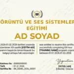 GÖRÜNTÜ VE SES SİSTEMLERİ EĞİTİMİ