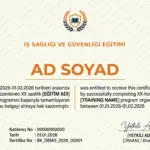 İŞ SAĞLIĞI VE GÜVENLİĞİ EĞİTİMİ