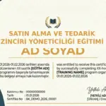 SATIN ALMA VE TEDARİK ZİNCİRİ YÖNETİCİLİĞİ EĞİTİMİ