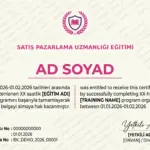 SATIŞ PAZARLAMA UZMANLIĞI EĞİTİMİ