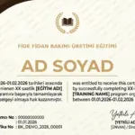 FİDE FİDAN BAKIMI ÜRETİMİ EĞİTİMİ