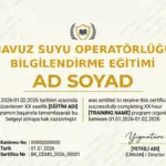 HAVUZ SUYU OPERATÖRLÜĞÜ BİLGİLENDİRME EĞİTİMİ