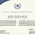 ISO 19011 İÇ DENETÇİ(TETKİKÇİ) EĞİTİMİ