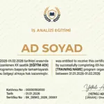 İŞ ANALİZİ EĞİTİMİ