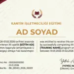 KANTİN İŞLETMECİLİĞİ EĞİTİMİ