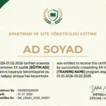APARTMAN VE SİTE YÖNETİCİLİĞİ EĞİTİMİ