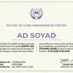 EVLİLİK VE İLİŞKİ DANIŞMANLIĞI EĞİTİMİ