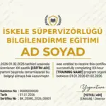 İSKELE SÜPERVİZÖRLÜĞÜ BİLGİLENDİRME EĞİTİMİ