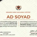 SERAMİK KARO KAPLAMACI EĞİTİMİ