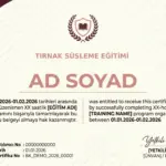 TIRNAK SÜSLEME EĞİTİMİ