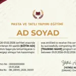 PASTA VE TATLI YAPIMI EĞİTİMİ