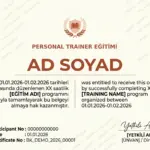 PERSONAL TRAINER EĞİTİMİ