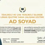 TEHLİKELİ VE ÇOK TEHLİKELİ İŞLERDE LİMAN İŞLETME SAHA ÇALIŞANI EĞİTİMİ