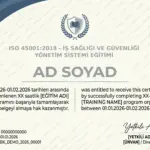 ISO 45001:2018 - İŞ SAĞLIĞI VE GÜVENLİĞİ YÖNETİM SİSTEMİ EĞİTİMİ