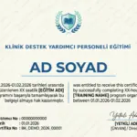 KLİNİK DESTEK YARDIMCI PERSONELİ EĞİTİMİ