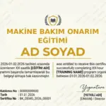 MAKİNE BAKIM ONARIM EĞİTİMİ