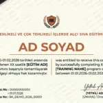 TEHLİKELİ VE ÇOK TEHLİKELİ İŞLERDE ALÇI SIVA EĞİTİMİ