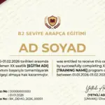 B2 SEVİYE ARAPÇA EĞİTİMİ